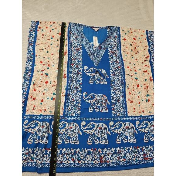 Royal Paisley Cover Up Dress Womens One Size Fits Most Elephant Aztec Print - Picture 3 of 6